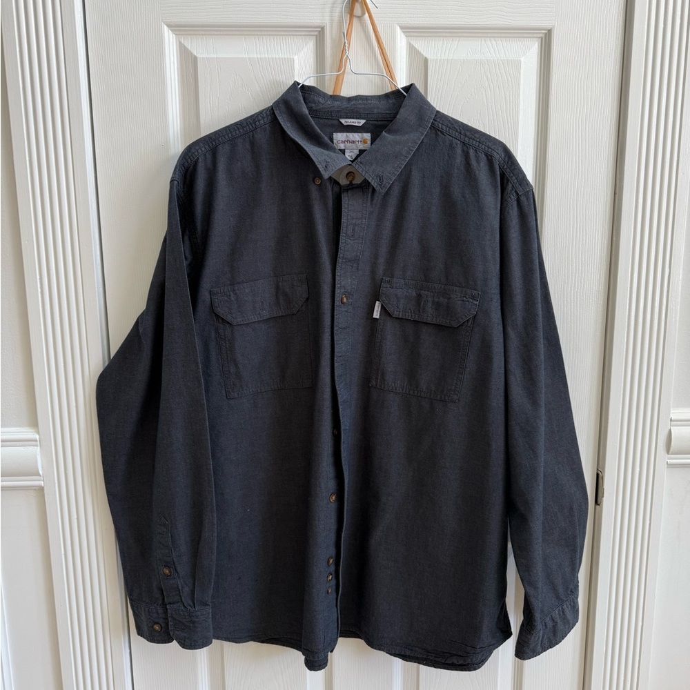 Carhartt Charcoal Gray relaxed fit  Shirt. Size 2XL